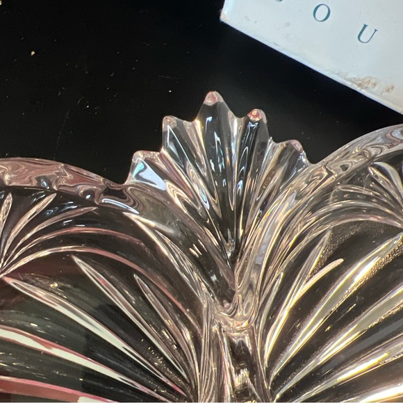 Oneida Crystal SOUTHERN GARDEN 3-Part Relish Dish Heart Shape 8" Germany Cottage - Picture 6 of 8